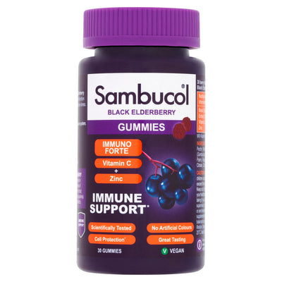 Sainsburys Sambucol Immuno Forte Black Elderberry Gummies (30 Gummies)- Buy online at McGrocer