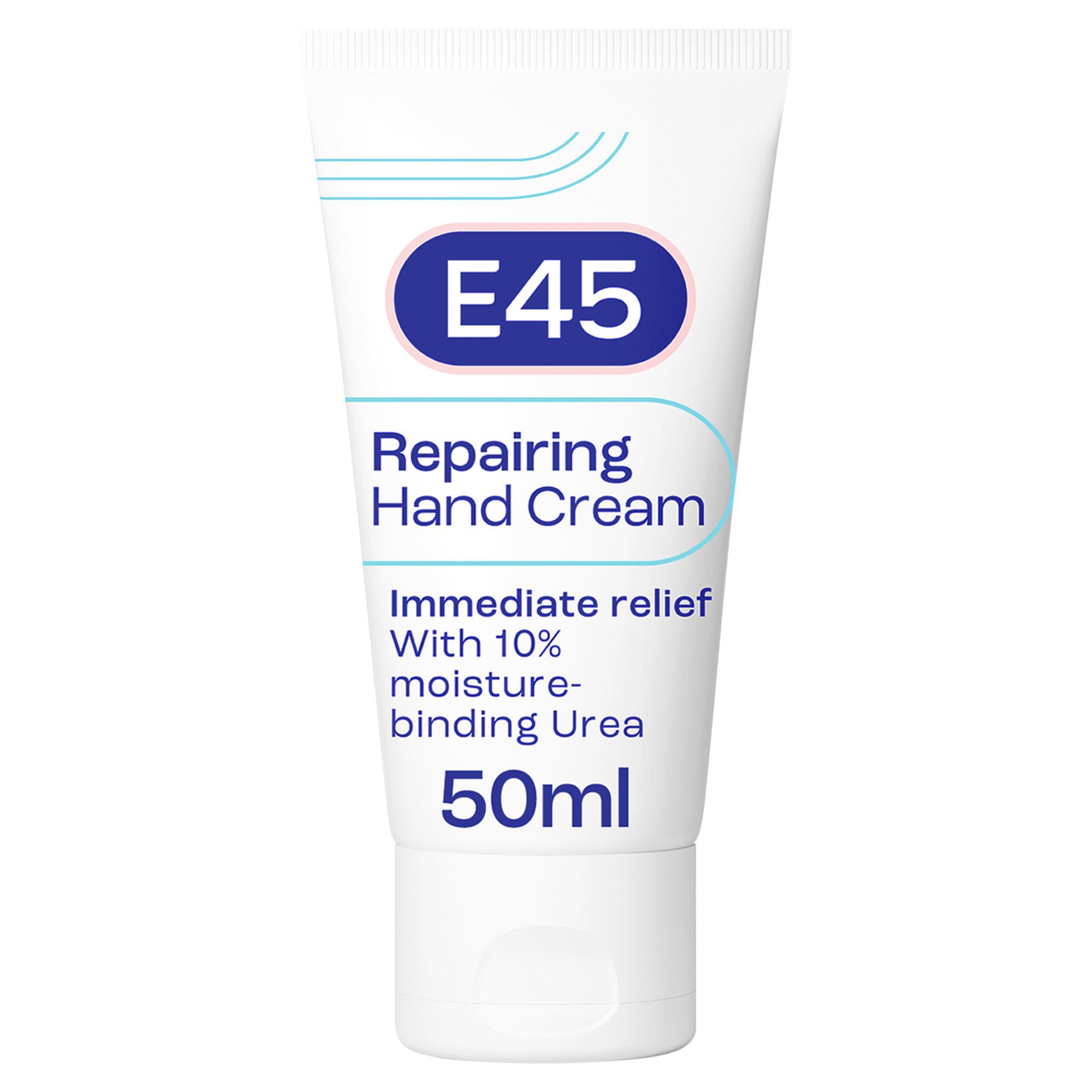 E45 Repairing Hand Cream 50ml tube helps repair dry skin - British product
