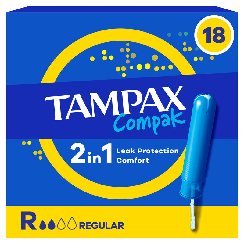 Tampax Compak Regular tampons x18 - British product