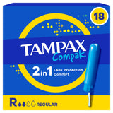 Tampax Compak Regular tampons x18 - British product