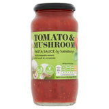 Sainsbury's pasta sauce Tomato Mushroom & Basil 500g (British brand)
