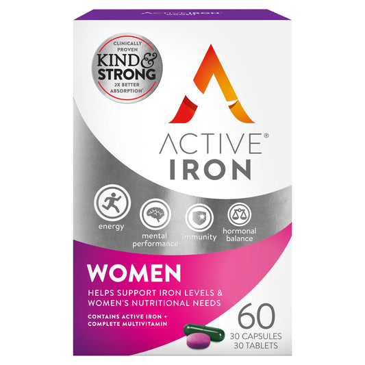 Active Iron Women Capsules & Tablets x60 GOODS Sainsburys   