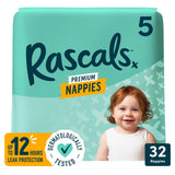 Rascals Premium Nappies Size 5, imported from the UK