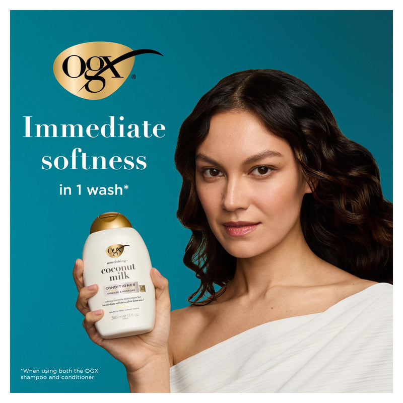 OGX Coconut Milk Conditioner 385ml, imported from the UK