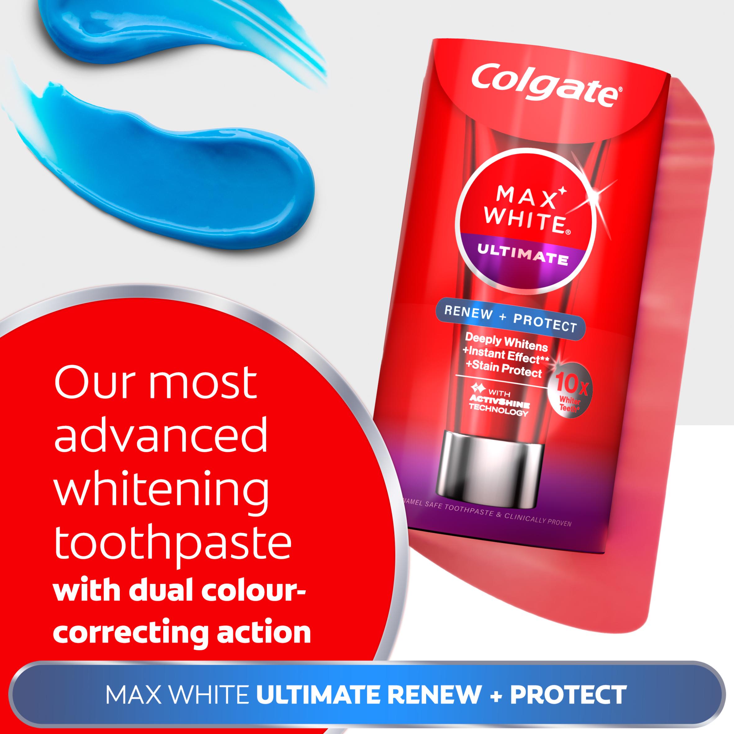 Colgate Max White Ultimate Renewal toothpaste 75ml, imported from the UK