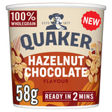Quaker Hazelnut Chocolate Porridge Pot 58g (British brand)
