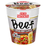 Nissin Cup Noodles 5 Spices Beef Flavour Pot 64g, imported from the UK