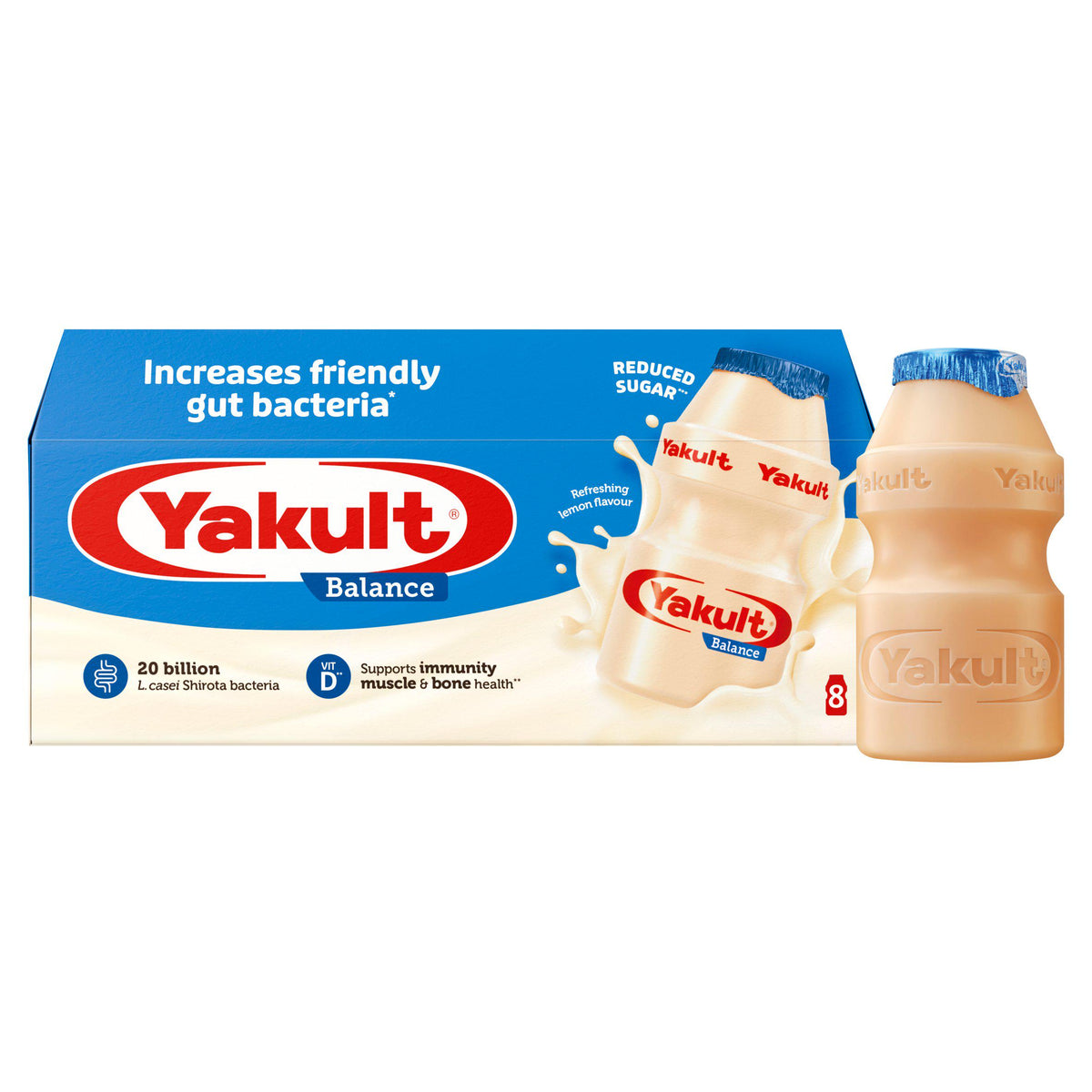 Yakult Balance probiotic drink 65ml bottles (British brand)