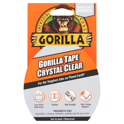 Sainsburys Gorilla Crystal Clear Repair Tape Adhesive 8.2m x 48mm- Buy online at McGrocer