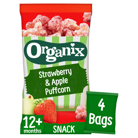 Organix Strawberry & Apple Puffcorn 12+ Months 4x10g GOODS Sainsburys   