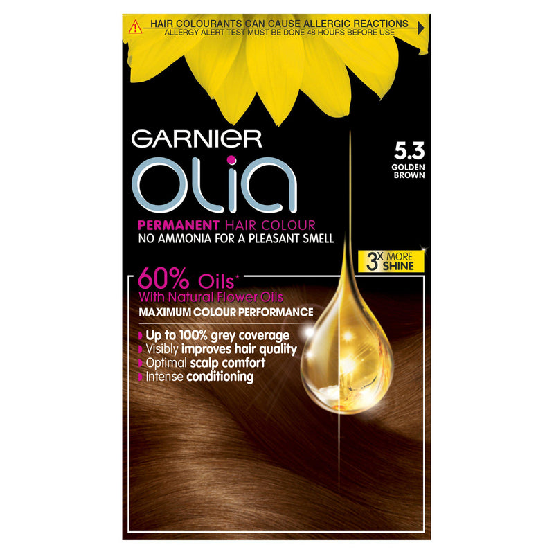 Garnier Olia permanent hair dye Golden Brown 5.3 - British product