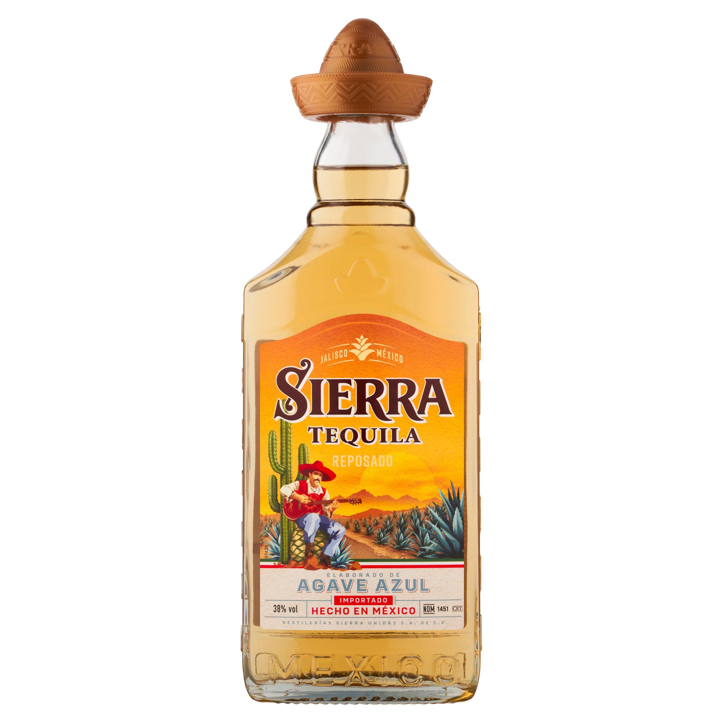 Sierra Reposado Tequila 50cl imported liquor bottle (British brand)