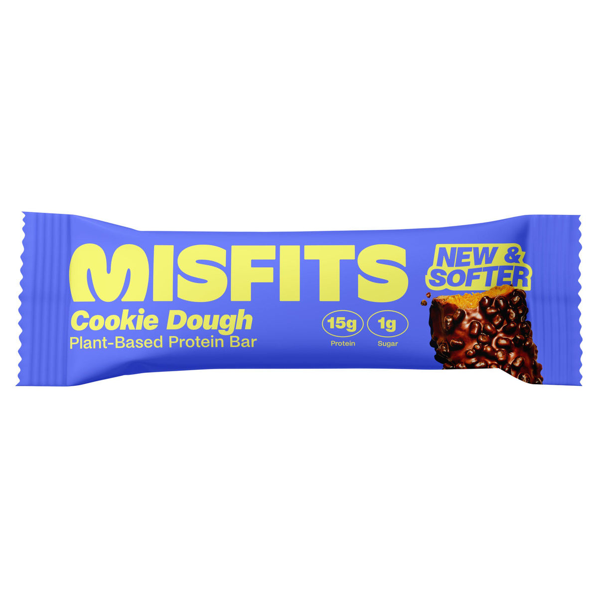 Misfits Cookie Dough Plant Based Protein Bar 50g, imported from the UK