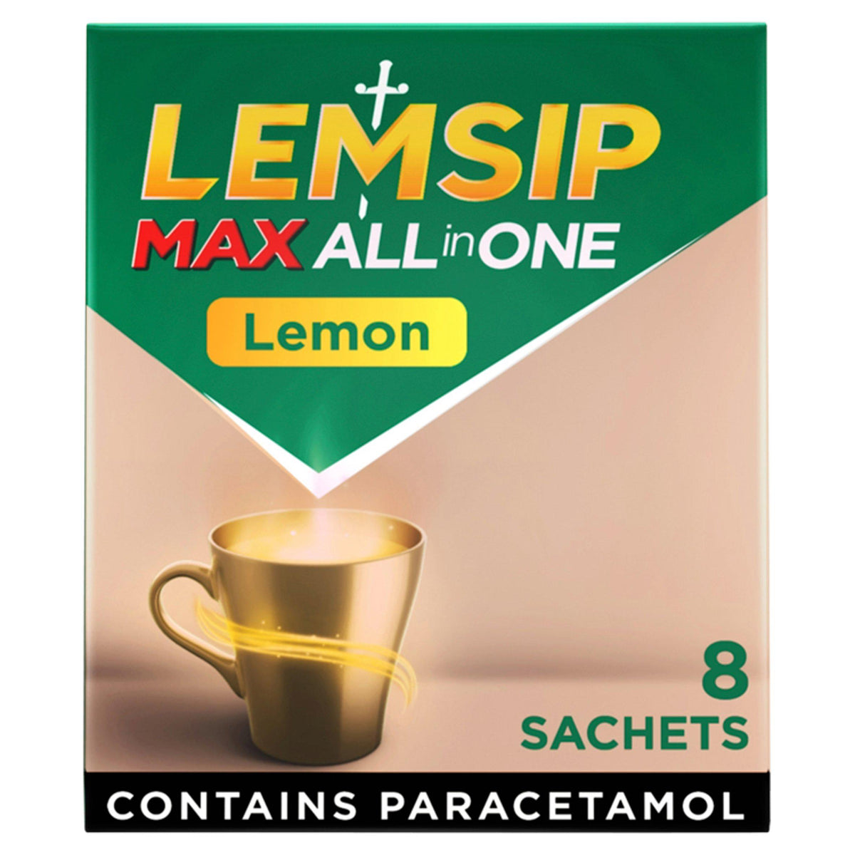 Lemsip max cold and flu lemon drink 8 sachets - British product