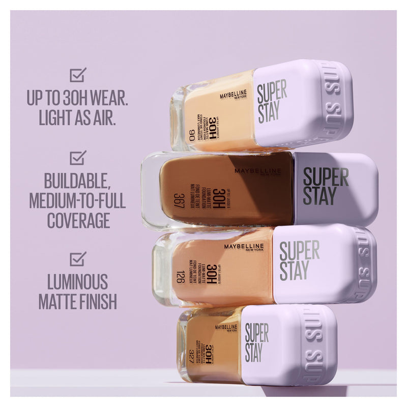 Maybelline Super Stay Foundation bottle, imported from the UK