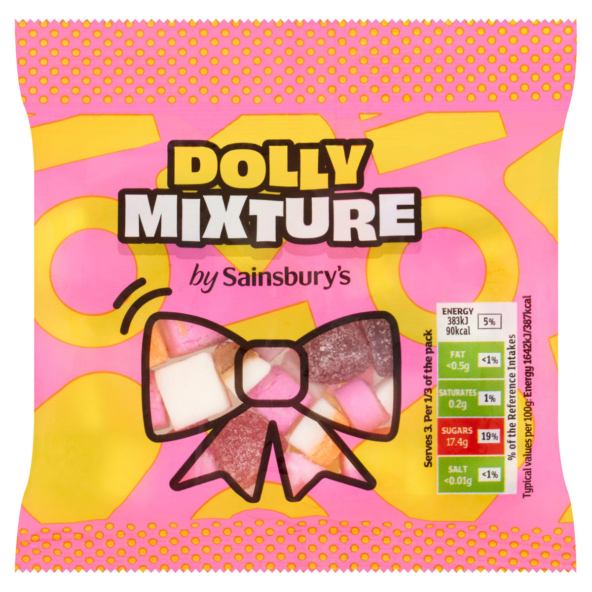 Sainsbury's Dolly Mix Sweets 70g multicoloured (British brand)