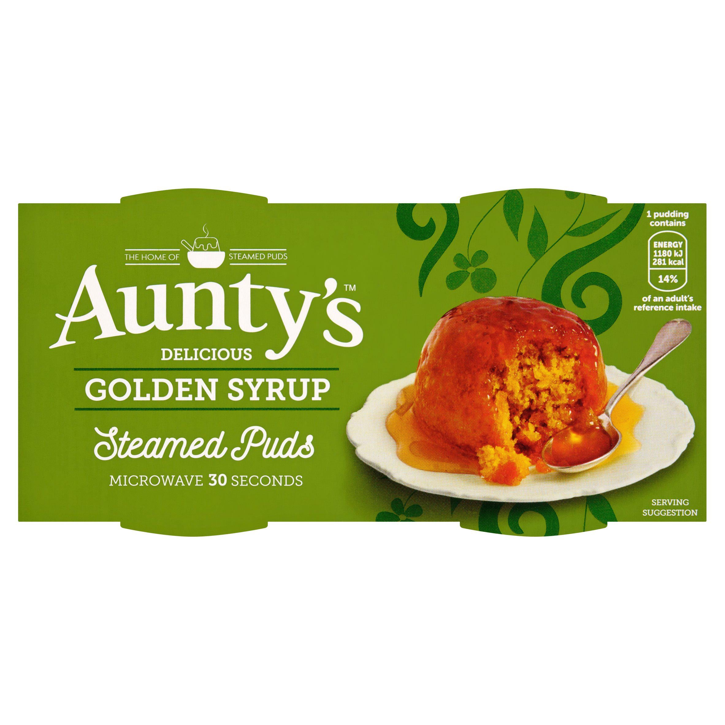 Aunty's golden syrup steamed pudding 2x100g (British brand)