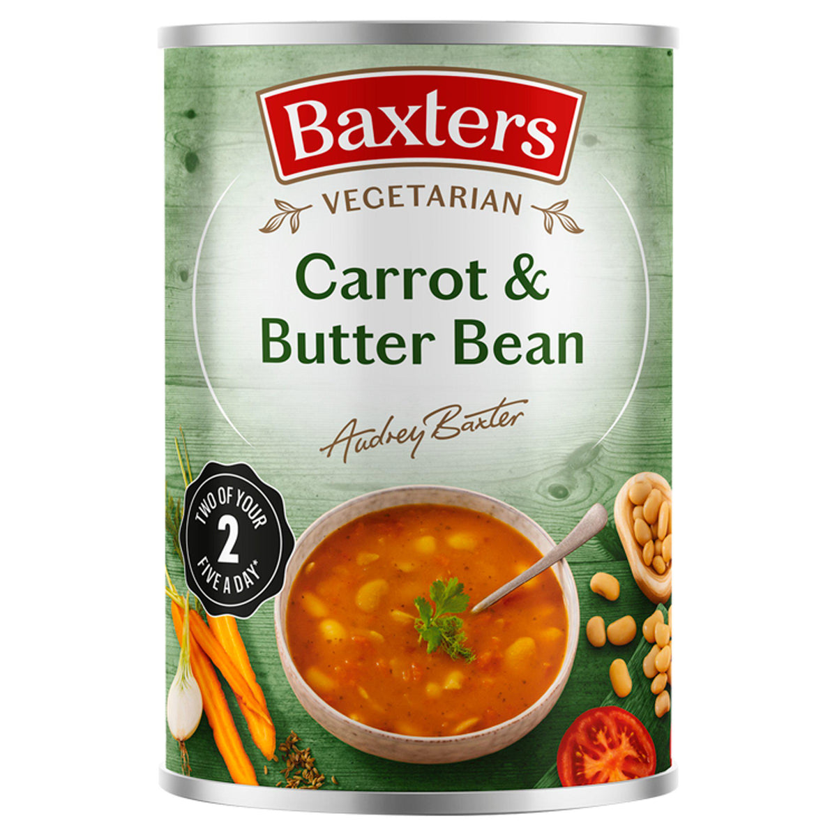 Baxters Carrot & Butterbean canned soup 400g, UK version