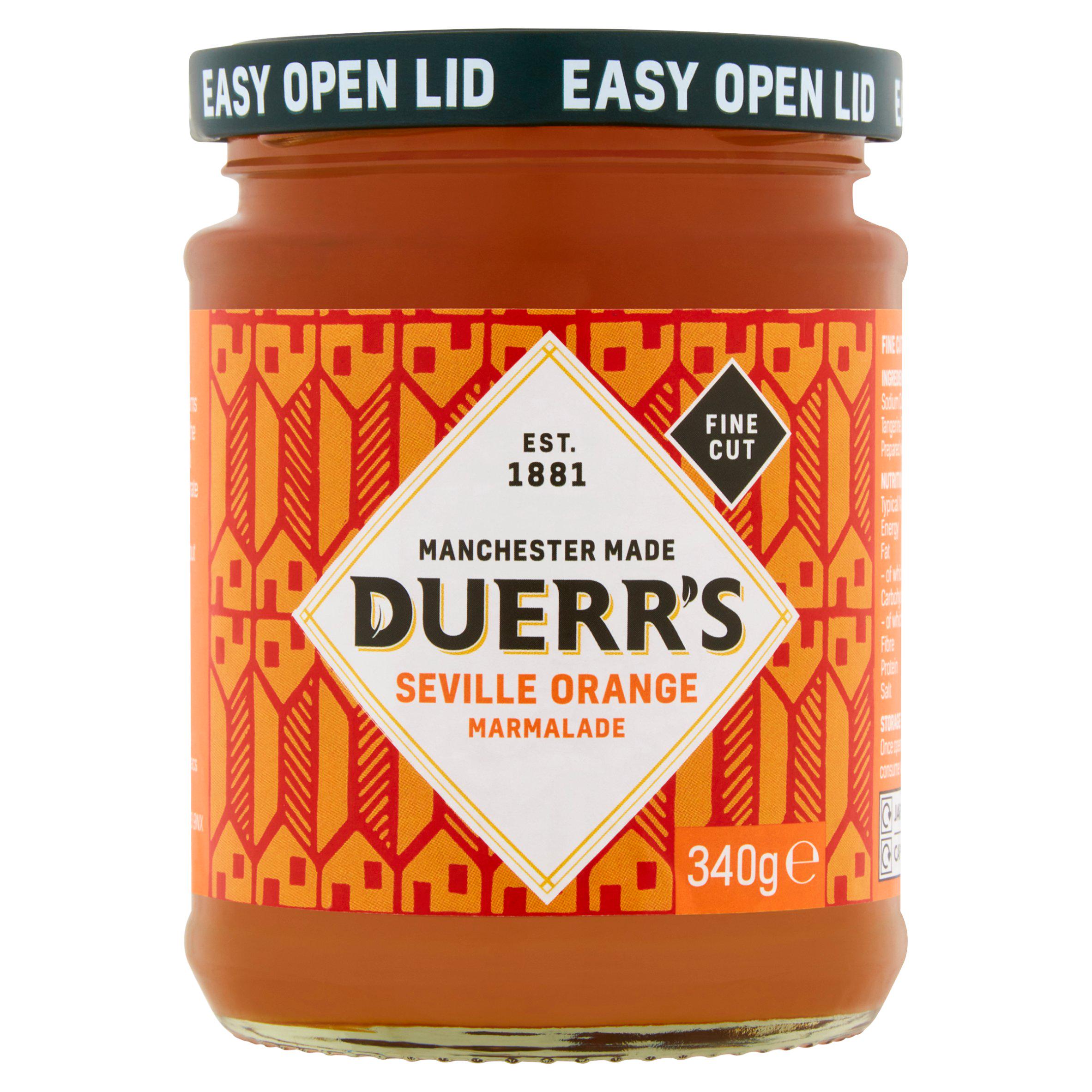 Duerr's Fine Cut Seville Orange Marmalade 340g (British brand)