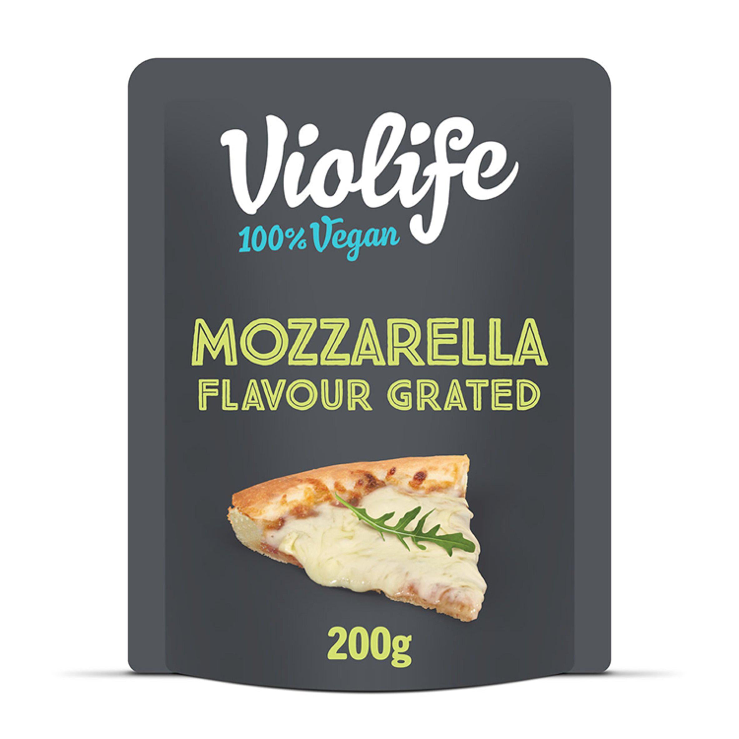 Violife vegan cheese alternative mozzarella flavour grated 200g, UK version