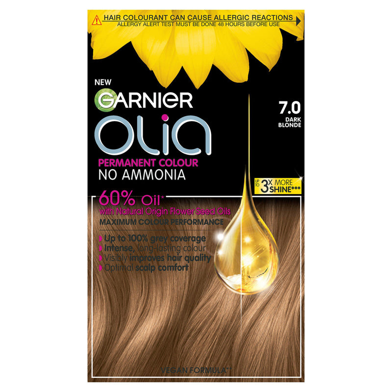 Garnier permanent hair dye 7.0 Dark Blonde (British brand)