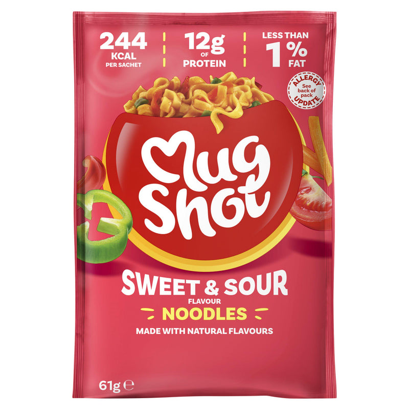 Mug Shot sweet and sour noodles 67g sachet (British brand)