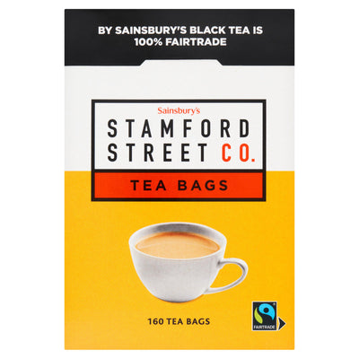Sainsburys Stamford Street Co. Fairtrade Black Tea Bags x160 400g- Buy online at McGrocer