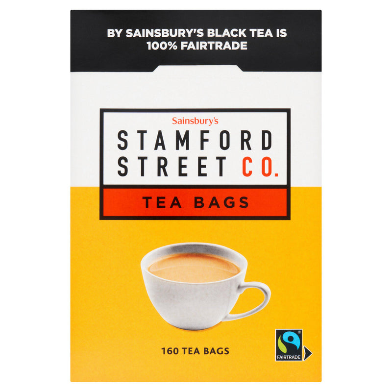 Stamford Street Co. Fairtrade black tea bags 160 pack 400g (British brand)