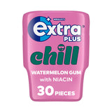 Extra Plus Chill sugarfree chewing gum 30ct bottle, imported from the UK
