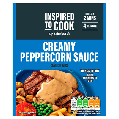Sainsburys Sainsbury's Creamy Peppercorn Sauce Mix, Inspired to Cook 25g - اشترِ عبر الإنترنت من McGrocer