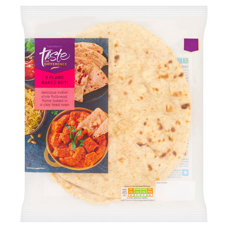Sainsbury's Taste the Difference roti 2 pack 90g - British product