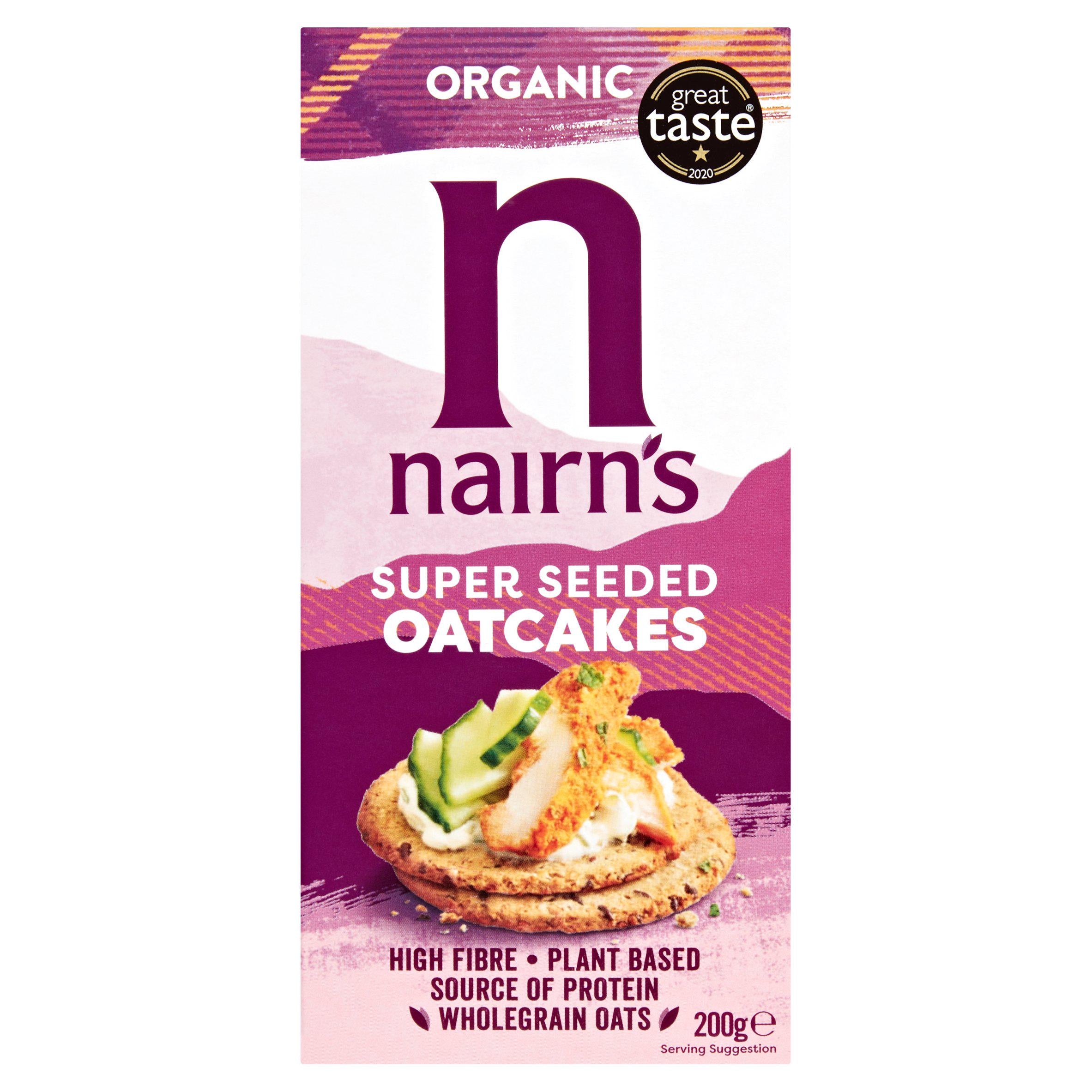 Nairn's Super Seeded Organic Oatcakes 200g, UK version