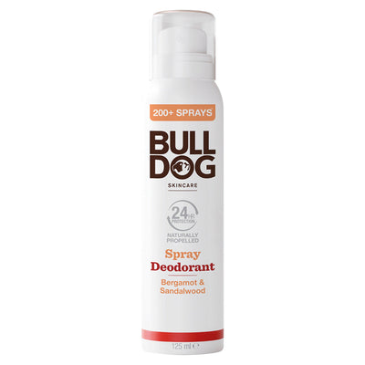 Sainsburys Bulldog Skincare Bergamot & Sandalwood Spray Deodorant 125ml- Buy online at McGrocer