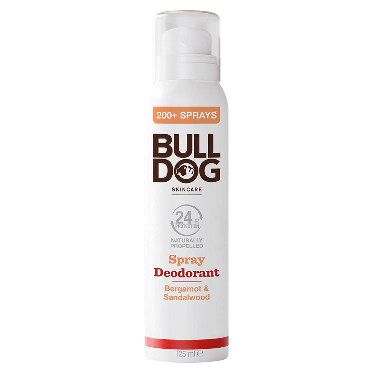 Bulldog Bergamot & Sandalwood spray deodorant 125ml, UK version