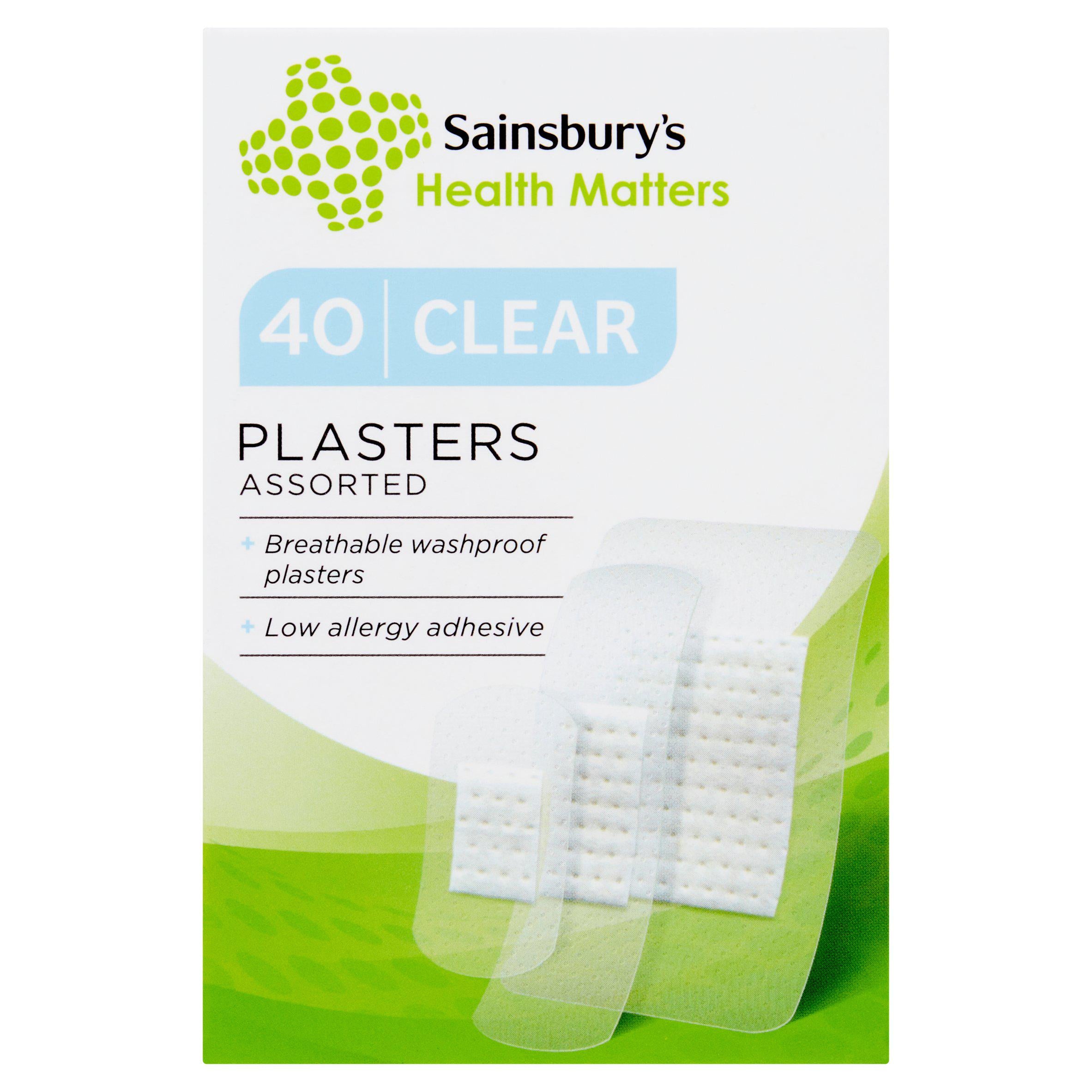 Sainsbury's Clear Plasters x40 pack (British brand)