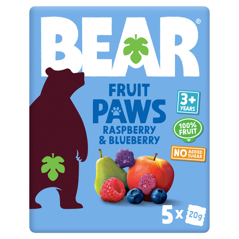 BEAR Paws Fruit Shapes raspberry blueberry multipack - British product