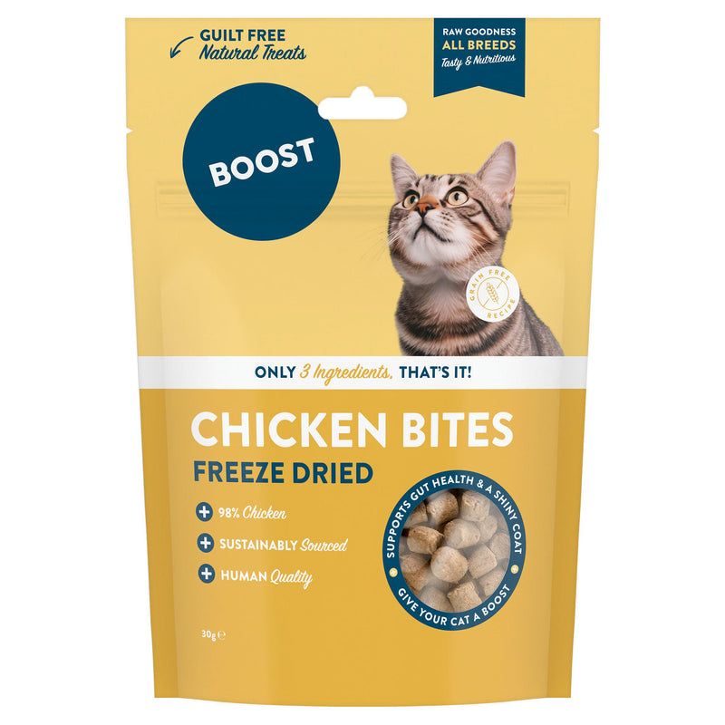 Boost Chicken Bites freeze dried cat treat 30g - British product