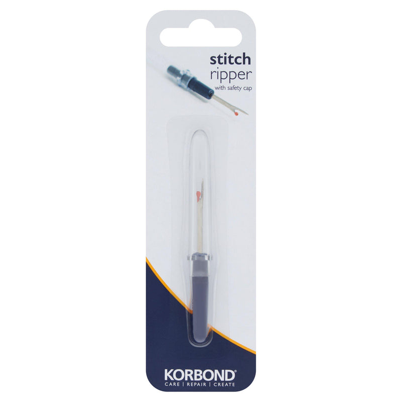 Korbond stitch ripper with safety cap black, imported from the UK