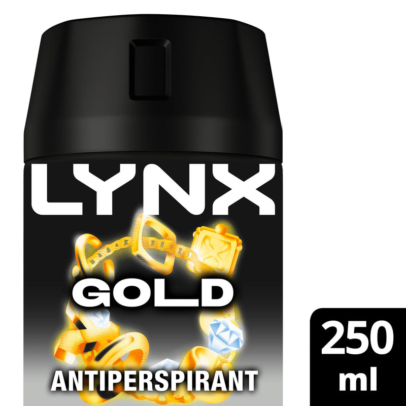 Lynx Gold Anti White Marks Anti-perspirant Deodorant Spray for Men 250ml