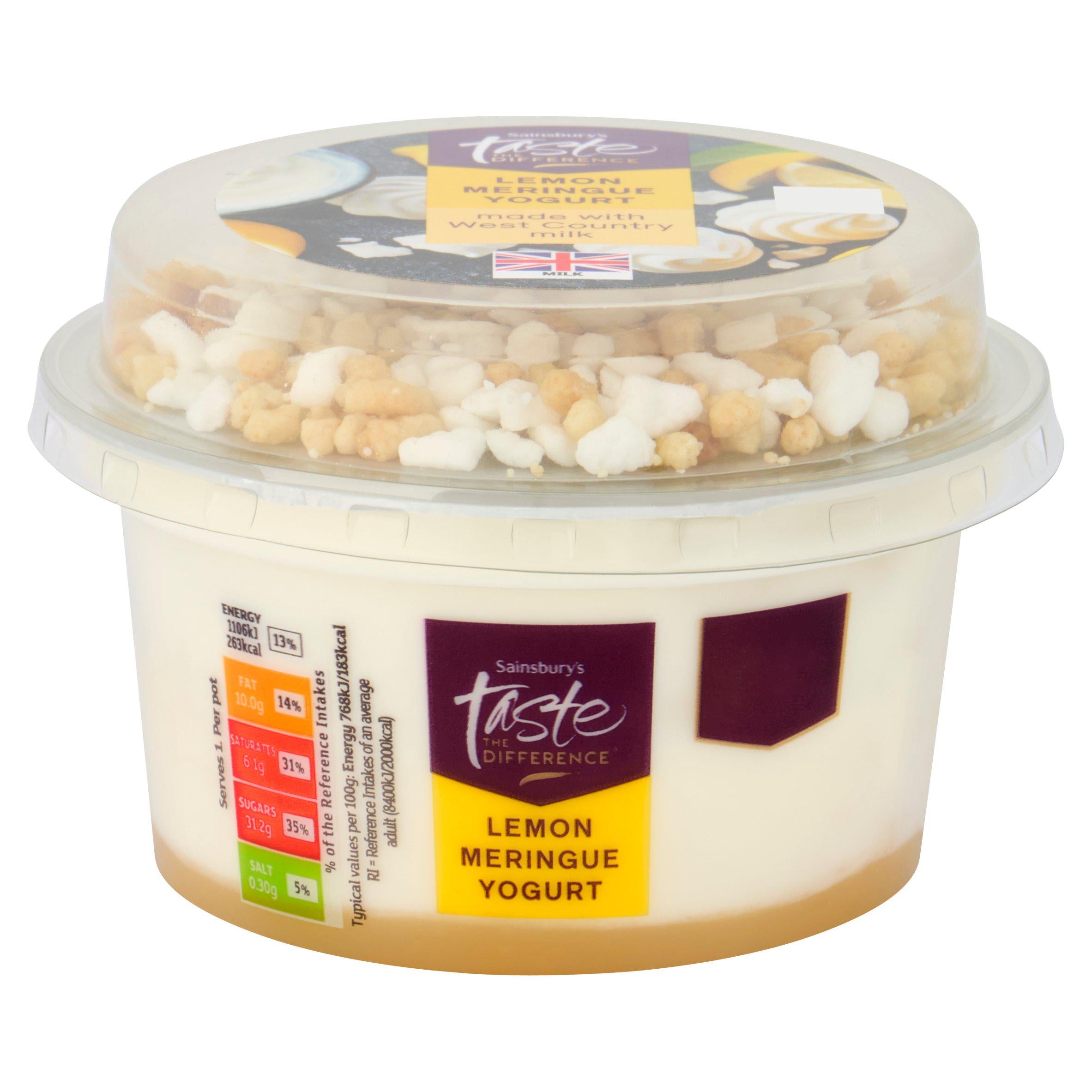 Sainsbury's Lemon Meringue Yogurt 144g - British product