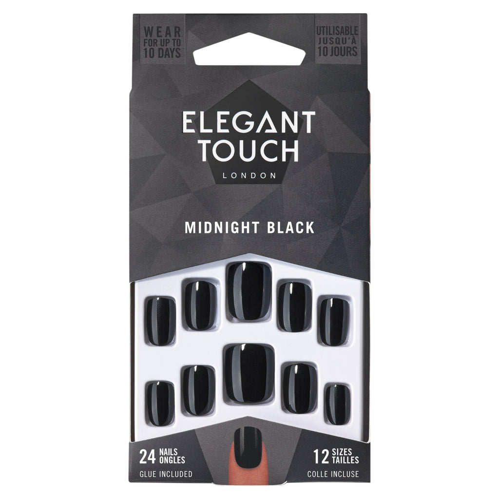 Elegant Touch Midnight Black Nails