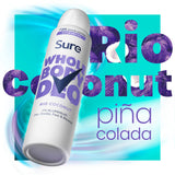 Sure whole body deodorant spray Rio Coconut 150ml (British brand)