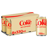 Diet Coke caffeine-free cola 8x330ml cans, UK version