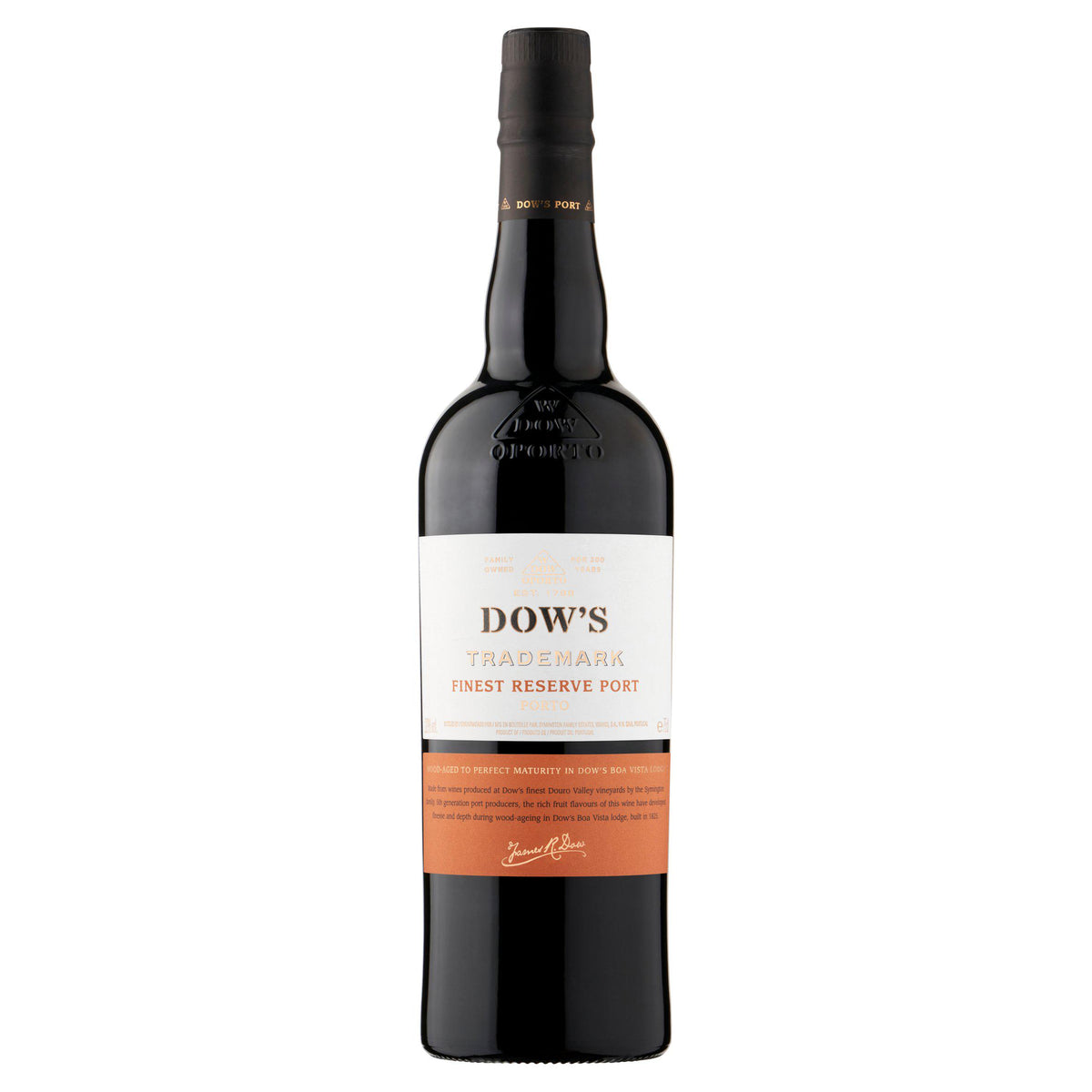 Dow's Trademark Reserve Port 75cl, UK version