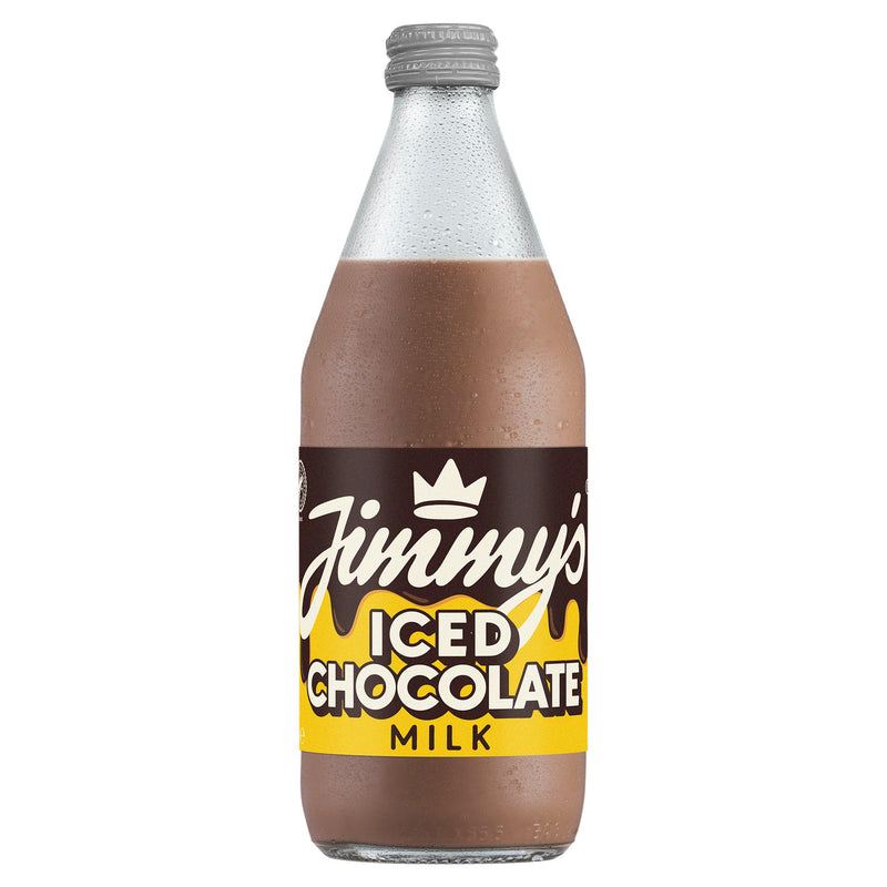 Jimmy's Iced Chocolate Milk 500ml bottle, imported from the UK