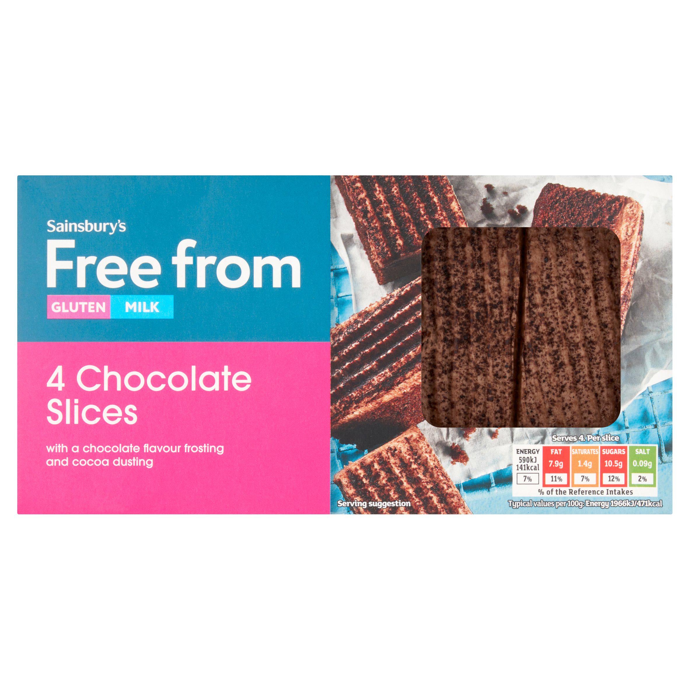 Sainsbury's Free From chocolate cake slices 120g pack of 4, UK version