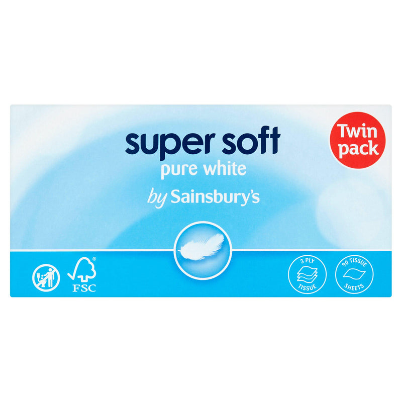 Sainsbury's Super Soft facial tissues pack of two, UK version