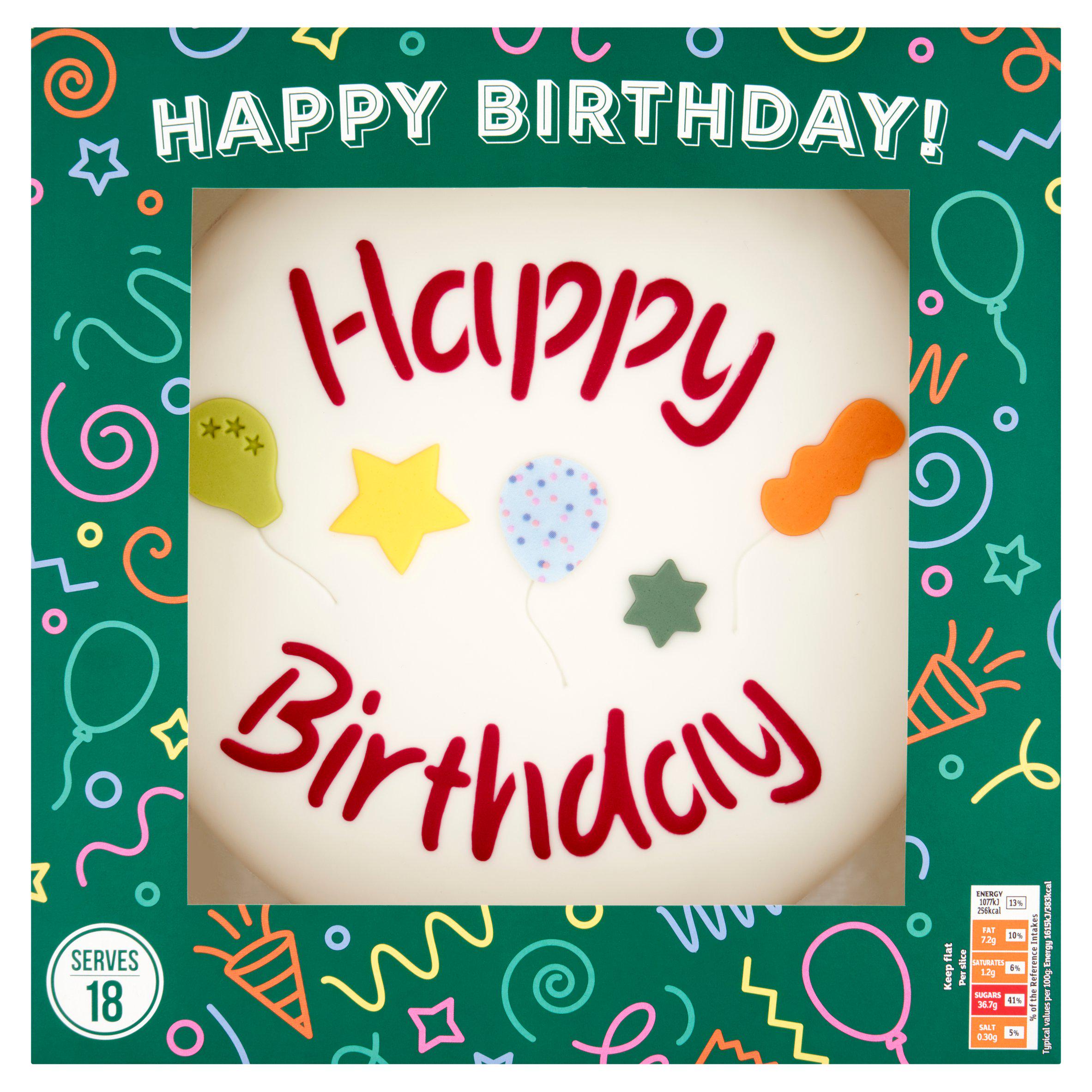 Sainsbury's birthday celebration Madeira cake 1208g, UK version