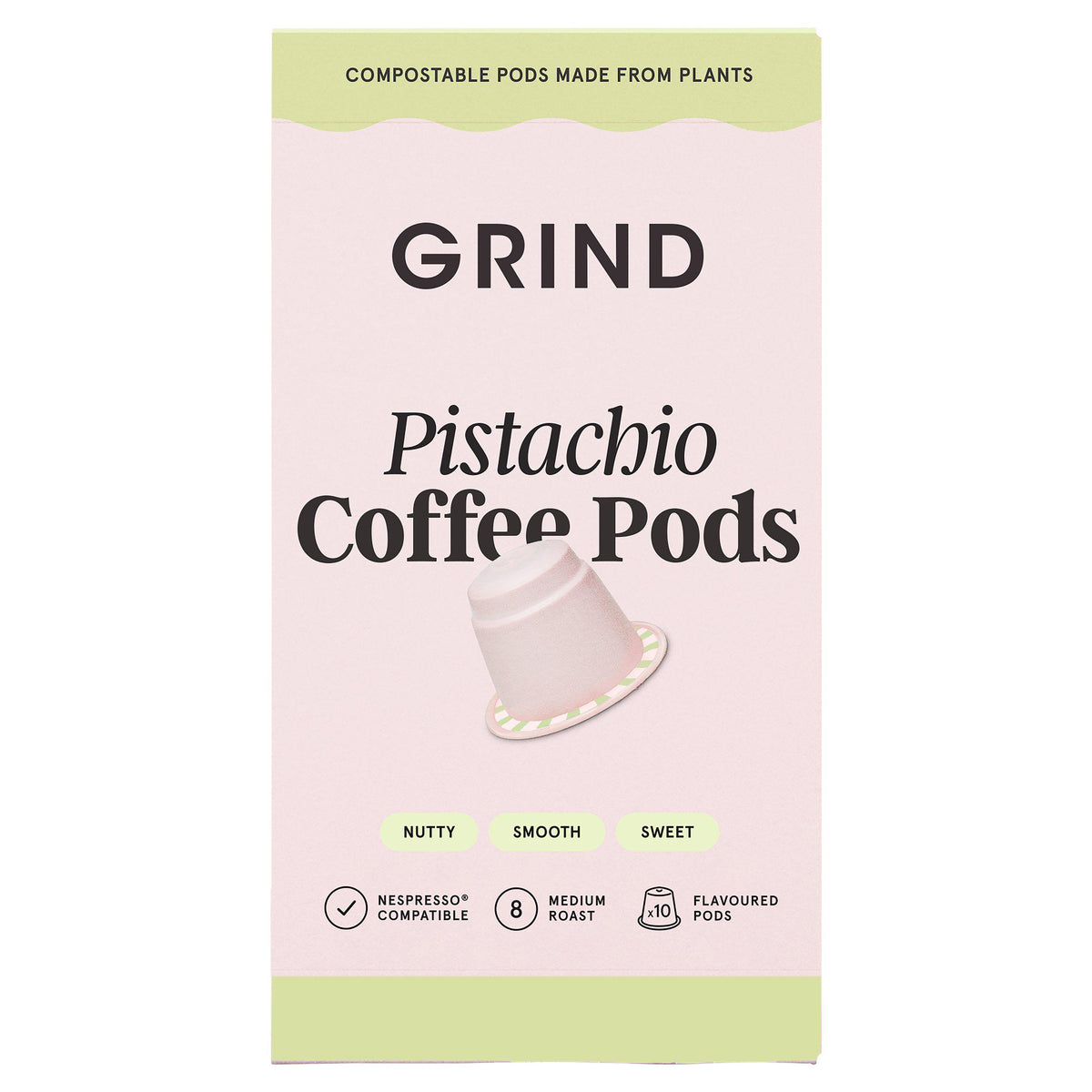 Grind pistachio coffee pods 52g, UK version