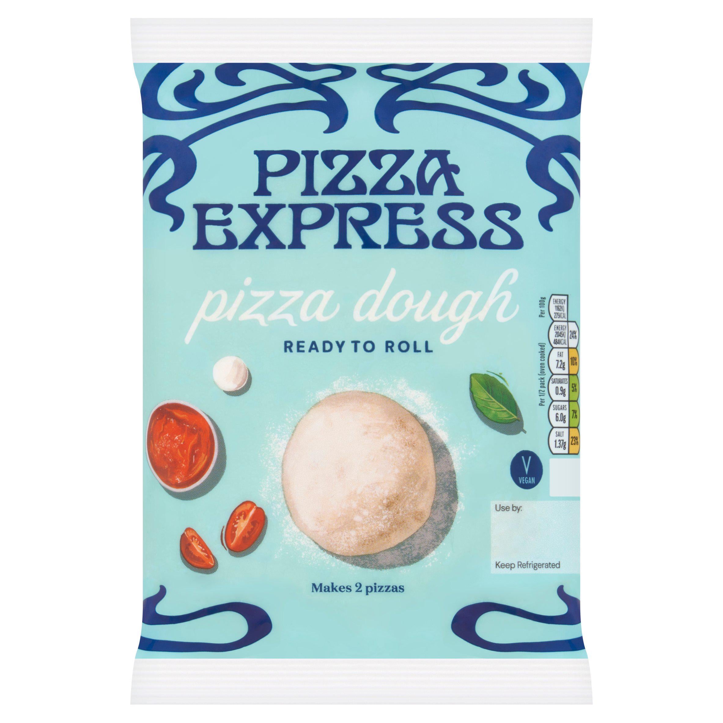 Pizza Express Pizza Dough Ready to Roll 400g, imported from the UK